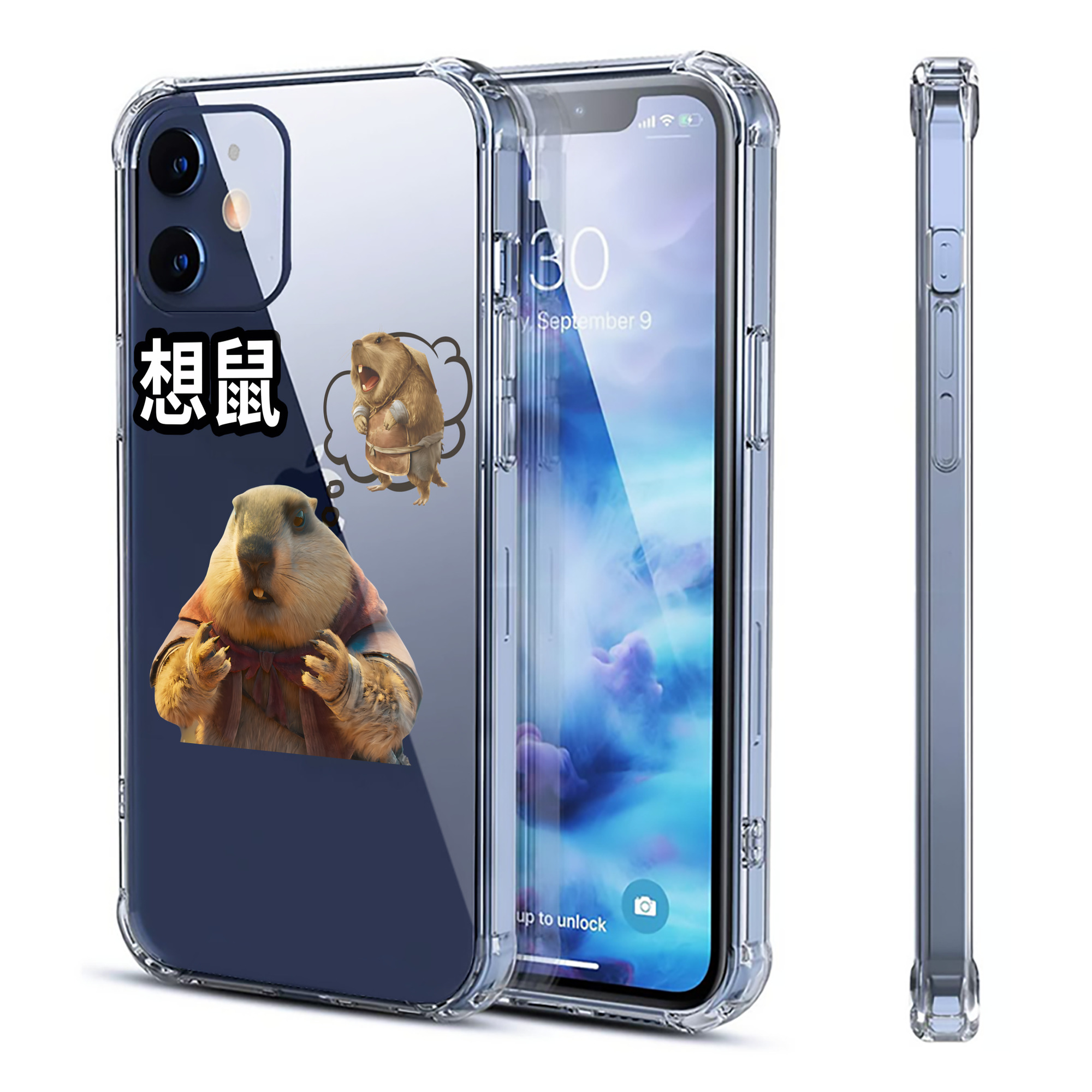 （画像用） Ne Zha 2 ナタ 魔童の大暴れ 【iPhone 12シリーズ対応】透明スマホケース（クリアソフトケース）